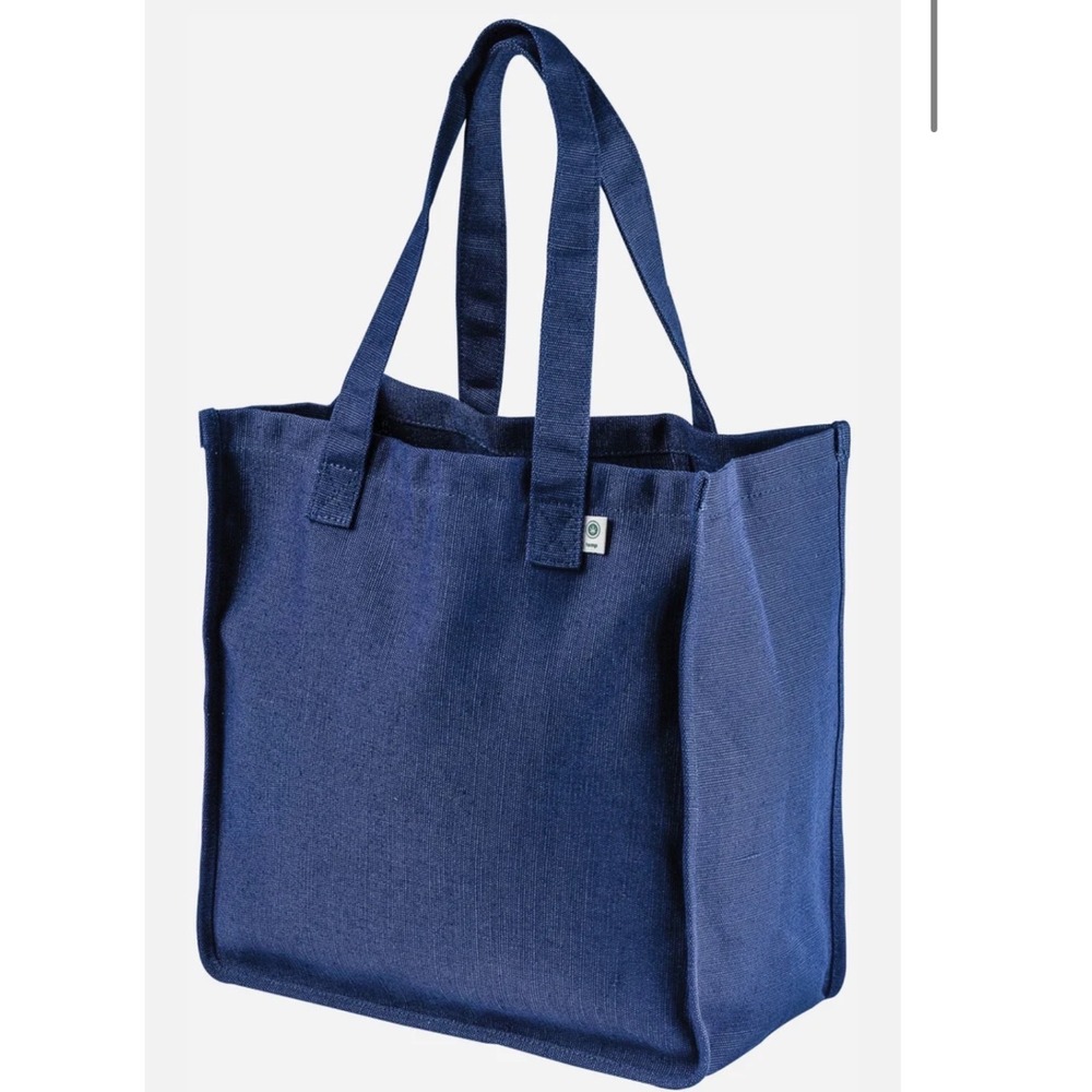 econscious EC8015 Hemp Market Tote Navy Blue Organic Cotton Blend Bag